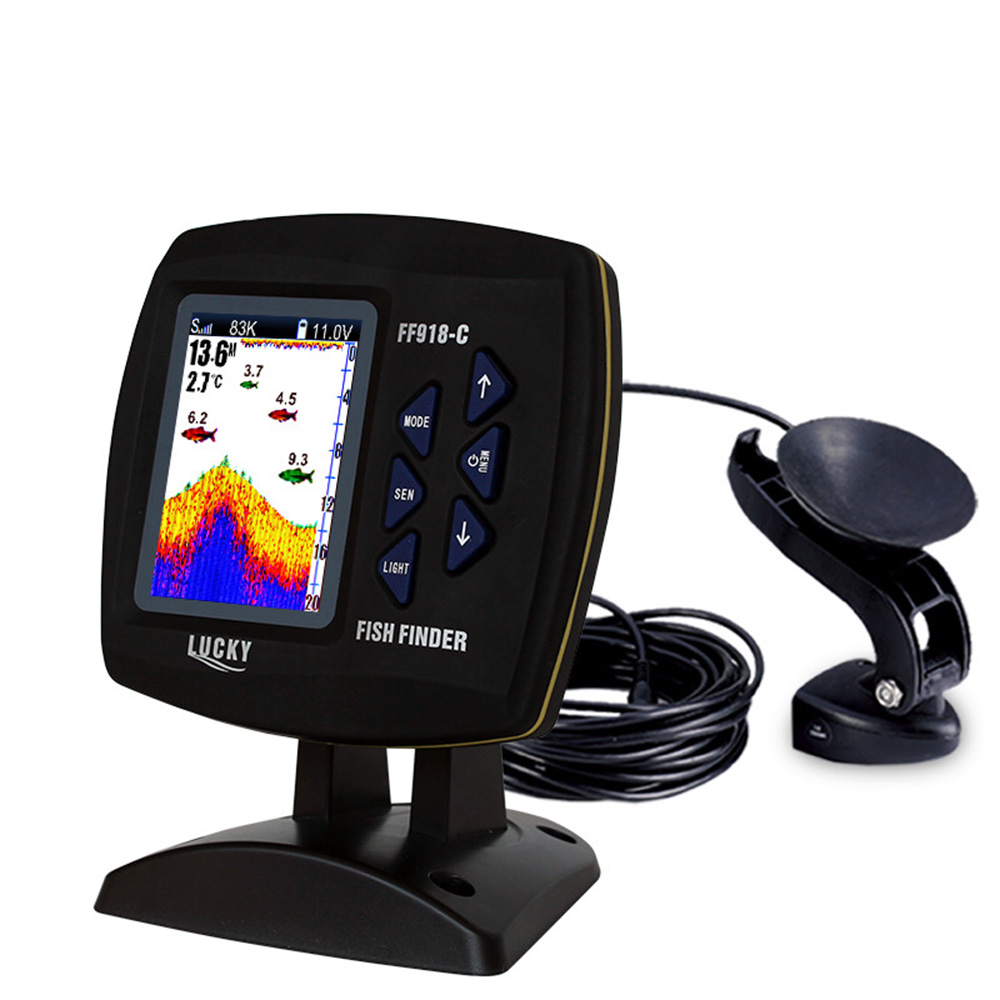 Цветной экран, проводной рыбол – обзор и цена Fish Finder Transducer